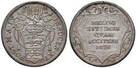 Innocenzo XI (1676-1689) Testone 1685 A. IX – Munt. 93 AG (g 9,14)

SPL