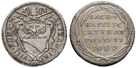Alessandro VIII (1689-1691) Grosso 1689 A. I del Possesso – Munt. 28 AG (g 1,29) RRR 

BB+