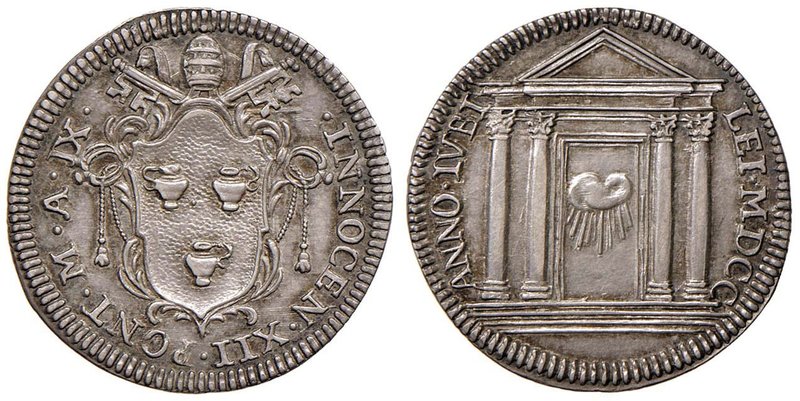 Innocenzo XII (1691-1700) Giulio 1700 A. IX Giubileo – Munt. 53 AG (g 3,01) Bell...