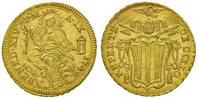 Benedetto XIV (1740-1758) Zecchino 1749 A. IX – Munt. 17 AU (g 3,42) RR Esemplare eccezionale e assai raro.

FDC