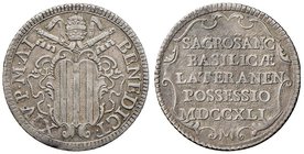 Benedetto XIV (1740-1758) Giulio A. 1741 A. I del Possesso – Munt. 52 AG (g 2,78) RR 

BB+