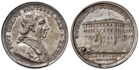 Pio VI (1774-1799) Medaglia 1797 A. XXIII il Brefotrofio di Camerino – Opus: Mercandetti – Bart. 797 AG (g 26,75) RRR Minimi graffietti nei campi

S...