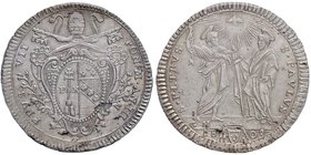 Pio VII (1800-1823) Testone 1803 A. III – Nomisma 38 AG RRR In slab PCGS AU55. Conservazione eccezionale per questo tipo di moneta i cui pochissimi pe...
