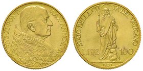 Pio XI (1922-1939) Divisionale 1937 – Nomisma 710 AU, AG, NI, CU R Lotto di nove monete, minimo colpetto al bordo del 100 lire

SPL-FDC