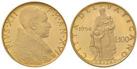 Pio XII (1939-1958) 100 Lire 1954 A. XVI – Nomisma 730 AU (g 5,21) RR

FDC