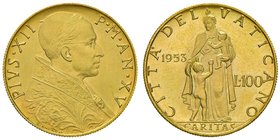 Pio XII (1939-1958) Divisionale 1953 – Nomisma 749 AU, IT RR Lotto di cinque monete

FDC