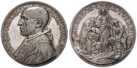 Pio XII (1939-1958) Medaglia A. III Invocazione alla pace – Opus: Mistruzzi – Bart. 941 AG (g 38,62 – Ø 44 mm) Conservazione eccezionale con fondi spe...