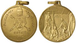 Paolo VI (1963-1978) Medaglia 1972 Natale – AU (g 42,59 marcato 750 – Ø 34 mm)

FDC