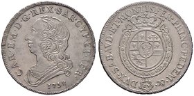 Carlo Emanuele III (1730-1773) Mezzo scudo 1758 – Nomisma 162; MIR 947d AG (g 17,52)

SPL