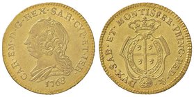 Carlo Emanuele III (1730-1773) Monetazione per la Sardegna - Doppietta sarda 1768 – Nomisma 236; MIR 956a AU (g 3,22) R

qSPL/SPL