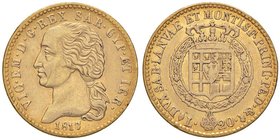 Vittorio Emanuele I (1814-1821) 20 Lire 1817 7 ribattuto su 6 – Nomisma 509 AU R 

BB+/BB