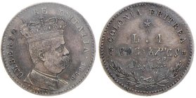 Umberto I (1878-1900) Eritrea - Lira 1896 – Nomisma 1043; Pag. 636; Mont. 86 AG RR Sigillato SPL/FDC da Massimo Filisina. Intensa patina 

SPL