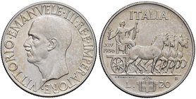 Vittorio Emanuele III (1900-1946) 20 Lire 1936 – Pag. 681; Mont. 78 AG R

FDC