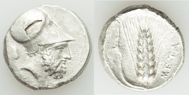 LUCANIA. Metapontum. Ca. 340-330 BC. AR stater or nomos (20mm, 7.63 gm, 6h). VF,...