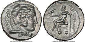 MACEDONIAN KINGDOM. Alexander III the Great (336-323 BC). AR tetradrachm (25mm, 9h). NGC XF. Posthumous issue of Ake or Tyre, dated Regnal Year 28 of ...