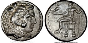 MACEDONIAN KINGDOM. Alexander III the Great (336-323 BC). AR tetradrachm (25mm, 5h). NGC XF. Posthumous issue of Ake or Tyre, dated Regnal Year 28 of ...