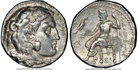 MACEDONIAN KINGDOM. Alexander III the Great (336-323 BC). AR tetradrachm (25mm, 12h). NGC VF. Late lifetime-early posthumous issue of Sidon, dated Civ...
