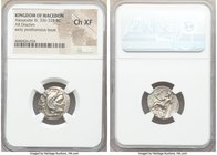MACEDONIAN KINGDOM. Alexander III the Great (336-323 BC). AR drachm (17mm, 2h). NGC Choice XF. Posthumous issue of 'Colophon', ca. 319-310 BC. Head of...