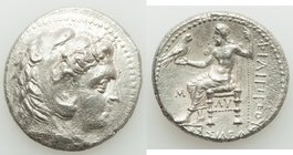 MACEDONIAN KINGDOM. Philip III Arrhidaeus (323-317 BC). AR tetradrachm (25mm, 16.69 gm, 3h). XF. Babylon. Head of Heracles right, wearing lion skin he...
