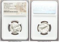 ATTICA. Athens. Ca. 440-404 BC. AR tetradrachm (23mm, 17.11 gm, 2h). NGC XF 4/5 - 3/5, scuff. Mid-mass coinage issue. Head of Athena right, wearing cr...