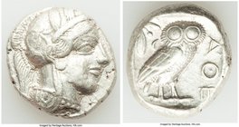 ATTICA. Athens. Ca. 440-404 BC. AR tetradrachm (23mm, 17.22 gm, 2h). VF. Mid-mass coinage issue. Head of Athena right, wearing crested Attic helmet or...