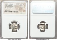 CARIA. Cnidus. Ca. 530/20-480 BC. AR drachm (16mm, 6.08 gm, 9h). NGC Choice VF 3/5 - 4/5. Forepart of roaring lion right / Head of Aphrodite right, ha...