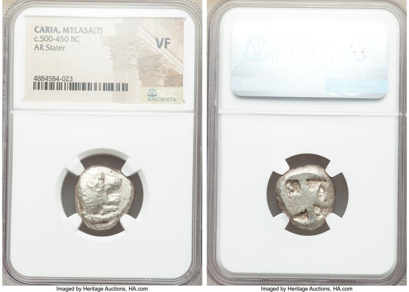 CARIA. Mylasa (?). Ca. 500-450 BC. AR stater (17mm). NGC VF. Uncertain mint. For...