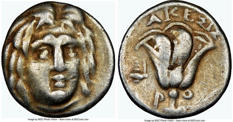 CARIAN ISLANDS. Rhodes. Ca. 230-205 BC. AR hemidrachm (11mm, 1h). NGC VF. Acesis...