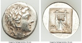 LYCIAN LEAGUE. Masicytes. Ca. 1st century BC. AR hemidrachm (14mm, 1.79 gm, 12h). XF. Series 1. Laureate head of Apollo right; Λ-Y below / M-A, cithar...