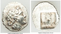 LYCIAN LEAGUE. Masicytes. Ca. 1st century BC. AR hemidrachm (15mm, 1.97 gm, 1h). XF. Series 1. Laureate head of Apollo right; Λ-Y below / M-A, cithara...