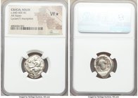 CILICIA. Soloi. Ca. 440-400 BC. AR stater (18mm, 11h). NGC VF S. Amazon, nude to waist, on one knee left, wearing pointed cap, bowcase attached to bel...
