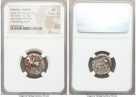 CILICIA. Tarsus. Ca. late 5th century BC. AR stater (18mm, 10.73 gm, 2h). NGC XF 4/5 - 3/5. Satrap on horseback riding left, reins in left hand / Arch...