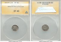 Cordoba. Provincial Pair of Certified 1/4 Reales 1839-PP, 1) 1/4 Real - XF40 ANACS, KM2.2 2) 1/4 Real - VF30 NGC. KM2.2 Sold as is, no returns. 

HID0...