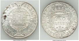 João VI 960 Reis 1818-R AU (corrosion), Rio de Janeiro mint, KM326.1. 39.9mm. 26.78gm. Mostly white with nice luster. 

HID09801242017