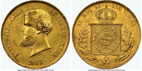Pedro II gold 10000 Reis 1885 AU58 NGC, KM467.

HID09801242017