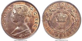 Newfoundland. Victoria Cent 1894 MS64 Brown PCGS, London mint, KM1. A glowing example of the type with all-over mahogany tone that brightens to a gold...