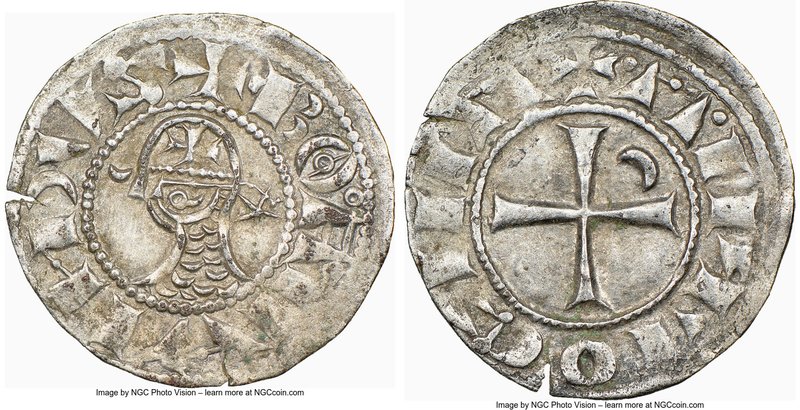 Principality of Antioch. Bohemond III (Majority, 1163-1201) "Helmet" Denier ND A...