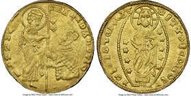 Chios. Anonymous gold Imitative Ducat ND (1343-1354) AU50 NGC, Fr-2. Imitating a gold Ducat of Andrea Dandolo. 

HID09801242017