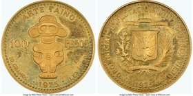 Republic gold Proof 100 Pesos 1975 PR66 Ultra Cameo NGC, KM39. Mintage: 2,000. Taino Art. AGW 0.2893 oz. 

HID09801242017