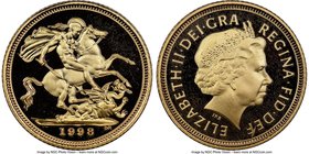 Elizabeth II gold Proof 1/2 Sovereign 1998 PR67 Ultra Cameo NGC, KM1001. AGW 0.1176 oz. 

HID09801242017