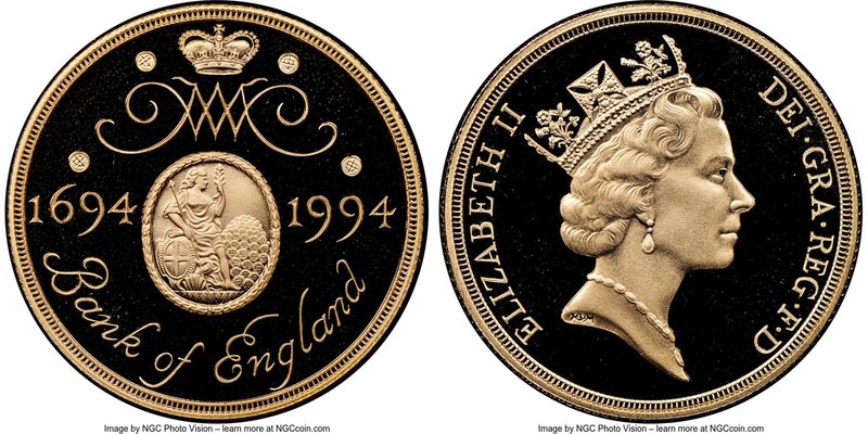 Elizabeth II gold Proof "300th Anniversary of Bank of England" 2 Pounds 1994 PR6...