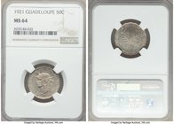 French Colony 50 Centimes 1921 MS64 NGC, KM45.

HID09801242017