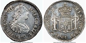 Ferdinand VII 1/2 Real 1810 NG-M MS61 NGC, Guatemala City mint, KM60. Three year type fully struck with prooflike luster. 

HID09801242017