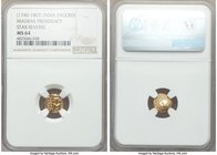 British India. Madras Presidency gold Pagoda ND (1740-1807) MS64 NGC, Fort St. George mint, KM303. Star reverse. 

HID09801242017