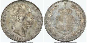 Umberto I 2 Lire 1887-R MS61 NGC, Rome mint, KM23. From the Allen Moretti Swiss Collection

HID09801242017