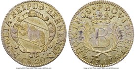 Bern. Canton 20 Kreuzer 1717 AU58 NGC, KM86. Olive-gold toning. From the Allen Moretti Swiss Collection

HID09801242017