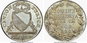 Zurich. Canton 20 Batzen 1826 MS62 NGC, KM192. Lightly toned over prooflike fields. From the Allen Moretti Swiss Collection

HID09801242017