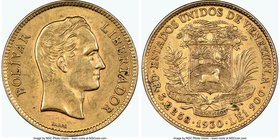 Republic gold 10 Bolivares 1930-(p) AU55 NGC, Philadelphia mint, KM-Y31. One year type. 

HID09801242017