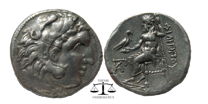 Kings of Macdeon. Philip III Arrhidaios (323-317 BC). AR Drachm 
Head of Herakle...