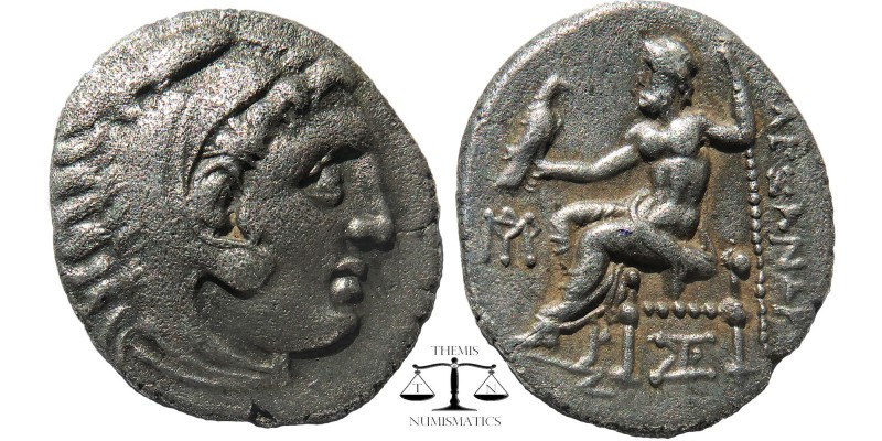 KINGS of MACEDON. Alexander III ‘the Great’. 336-323 BC. AR Drachm 
Miletos min...